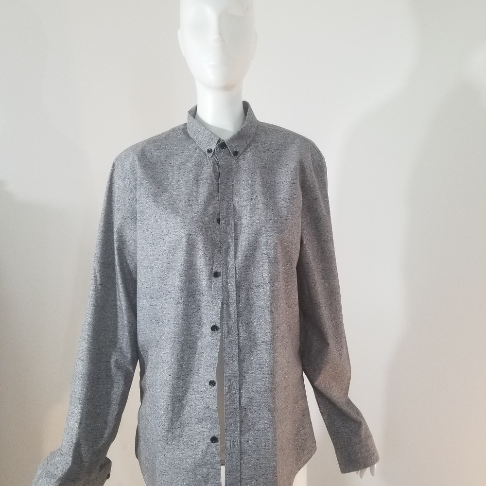 Zara Man,grey with white and black dress shirt,